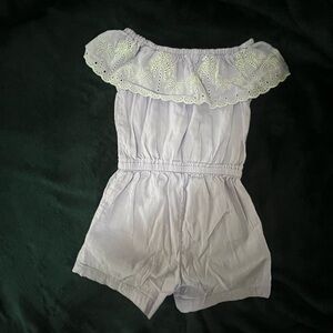 Old Navy Lavender Off-Shoulder Kids Romper